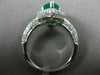 2.14CT DIAMOND & AAA EMERALD 14KT WHITE GOLD 3D HALO PEAR SHAPE ENGAGEMENT RING