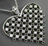 ANTIQUE EXTRA LARGE 1..50CT DIAMOND 14KT WHITE GOLD FLOATING HEART PENDANT #844