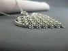 ANTIQUE EXTRA LARGE 1..50CT DIAMOND 14KT WHITE GOLD FLOATING HEART PENDANT #844