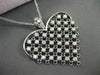 ANTIQUE EXTRA LARGE 1..50CT DIAMOND 14KT WHITE GOLD FLOATING HEART PENDANT #844