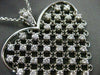 ANTIQUE EXTRA LARGE 1..50CT DIAMOND 14KT WHITE GOLD FLOATING HEART PENDANT #844