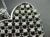 ANTIQUE EXTRA LARGE 1..50CT DIAMOND 14KT WHITE GOLD FLOATING HEART PENDANT #844