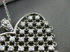 ANTIQUE EXTRA LARGE 1..50CT DIAMOND 14KT WHITE GOLD FLOATING HEART PENDANT #844