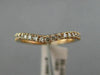 ESTATE .19CT DIAMOND 14KT ROSE GOLD CURVE SEMI ETERNITY WEDDING ANNIVERSARY RING