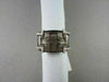ANTIQUE 10.50CTW FANCY SHAPE SMOKEY TOPAZ DIAMOND 18KT WHITE GOLD RING