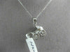 ANTIQUE 14KT WHITE GOLD 3D HANDCRAFTED BABY CARRIAGE FLOATING PENDANT & CHAIN