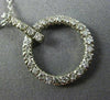 ESTATE WIDE .51CT DIAMOND 14KT WHITE GOLD CIRCLE OF LIFE FLOATING PENDANT CHAIN