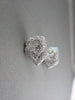 ANTIQUE 18KT DOUBLE HEART HANGING .83CT DIAMONDS GOLD EARRINGS AMAZING!!!!!!!!!!
