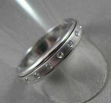 6mm HAND CRAFTED .50CT F VVS DIAMOND 14KT WHITE GOLD RING BAND SIZE 12.25 !!!!!!
