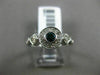 ESTATE .50CT WHITE & BLUE DIAMOND 14KT WHITE GOLD 3D ROUND & SQUARE PROMISE RING