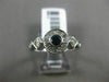 ESTATE .50CT WHITE & BLUE DIAMOND 14KT WHITE GOLD 3D ROUND & SQUARE PROMISE RING