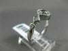 ESTATE .50CT WHITE & BLUE DIAMOND 14KT WHITE GOLD 3D ROUND & SQUARE PROMISE RING