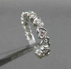 ANTIQUE DIAMOND FILIGREE ETERNITY HEART 14K W GOLD ANNIVERSARY RING FG VVS 18152
