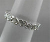 ANTIQUE DIAMOND FILIGREE ETERNITY HEART 14K W GOLD ANNIVERSARY RING FG VVS 18152