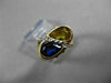 ANTIQUE 1.79CT DIAMOND CITRINE SAPPHIRE 14KT YELLOW GOLD DOUBLE PEAR RING #21449