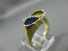 ANTIQUE 1.79CT DIAMOND CITRINE SAPPHIRE 14KT YELLOW GOLD DOUBLE PEAR RING #21449
