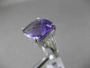 ANTIQUE 9.66CT DIAMOND & AAA AMETHYST 14K WHITE GOLD 3D FILIGREE ENGAGEMENT RING