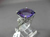 ANTIQUE 9.66CT DIAMOND & AAA AMETHYST 14K WHITE GOLD 3D FILIGREE ENGAGEMENT RING