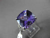 ANTIQUE 9.66CT DIAMOND & AAA AMETHYST 14K WHITE GOLD 3D FILIGREE ENGAGEMENT RING