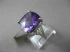 ANTIQUE 9.66CT DIAMOND & AAA AMETHYST 14K WHITE GOLD 3D FILIGREE ENGAGEMENT RING