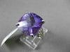 ANTIQUE 9.66CT DIAMOND & AAA AMETHYST 14K WHITE GOLD 3D FILIGREE ENGAGEMENT RING