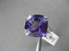 ANTIQUE 9.66CT DIAMOND & AAA AMETHYST 14K WHITE GOLD 3D FILIGREE ENGAGEMENT RING