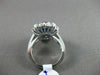ANTIQUE LARGE 3.57CT DIAMOND & AAA SAPPHIRE 18KT WHITE GOLD OVAL CLUSTER RING