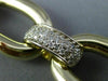 ESTATE WIDE LONG 1.50CT DIAMOND 14KT YELLOW GOLD ITALIAN 3D OPEN OVAL BRACELET