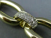 ESTATE WIDE LONG 1.50CT DIAMOND 14KT YELLOW GOLD ITALIAN 3D OPEN OVAL BRACELET