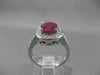ANTIQUE 2.3CT DIAMOND & RUBY 14KT WHITE GOLD HALO DESIGN ENGAGEMENT RING #19115