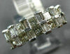 1.50CT PRINCESS & BAGUETTE DIAMOND 14K WHITE GOLD SEMI ETERNITY ANNIVERSARY RING
