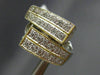 WIDE .73CT DIAMOND 14KT WHITE GOLD 3D CRISS CROSS RECTANGULAR CLIP ON EARRINGS