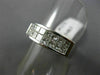 1.28CT PRINCESS DIAMOND 14KT WHITE GOLD INVISIBLE TWO ROW ANNIVERSARY RING #1175