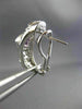 LARGE 1.94CT DIAMOND & AMETHYST 18K WHITE GOLD 3D HEART HANGING CLIP ON EARRINGS