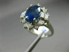 ANTIQUE 5.56CT DIAMOND & AAA OVAL SAPPHIRE 14KT WHITE GOLD 3D ENGAGEMENT RING
