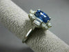 ANTIQUE 5.56CT DIAMOND & AAA OVAL SAPPHIRE 14KT WHITE GOLD 3D ENGAGEMENT RING