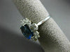 ANTIQUE 5.56CT DIAMOND & AAA OVAL SAPPHIRE 14KT WHITE GOLD 3D ENGAGEMENT RING