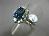 ANTIQUE 5.56CT DIAMOND & AAA OVAL SAPPHIRE 14KT WHITE GOLD 3D ENGAGEMENT RING