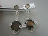 ANTIQUE 14KT 22.47CTW SMOKY TOPAZ & DIAMOND HANGING EARRINGS ONE OF A KIND!!!!!