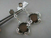 ANTIQUE 14KT 22.47CTW SMOKY TOPAZ & DIAMOND HANGING EARRINGS ONE OF A KIND!!!!!