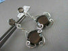 ANTIQUE 14KT 22.47CTW SMOKY TOPAZ & DIAMOND HANGING EARRINGS ONE OF A KIND!!!!!
