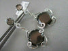 ANTIQUE 14KT 22.47CTW SMOKY TOPAZ & DIAMOND HANGING EARRINGS ONE OF A KIND!!!!!