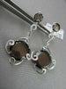 ANTIQUE 14KT 22.47CTW SMOKY TOPAZ & DIAMOND HANGING EARRINGS ONE OF A KIND!!!!!