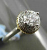 ANTIQUE .50CT DIAMOND 14KT TWO TONE GOLD SOLITAIRE 3D ENGAGEMENT FRIENDSHIP RING