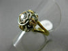 ANTIQUE .20CT DIAMOND 18KT WHITE & YELLOW GOLD HANDCRAFTED WOVEN SOLITAIRE RING
