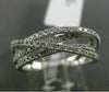 ESTATE WIDE .56CT DIAMOND 18KT WHITE GOLD 3D MULTI ROW CRISS CROSS LOVE RING