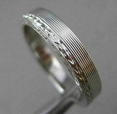 ANTIQUE 18KT WHITE GOLD 3D FILIGREE ETERNITY WEDDING ANNIVERSARY RING #23367