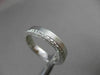 ANTIQUE 18KT WHITE GOLD 3D FILIGREE ETERNITY WEDDING ANNIVERSARY RING #23367