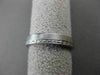ANTIQUE 18KT WHITE GOLD 3D FILIGREE ETERNITY WEDDING ANNIVERSARY RING #23367