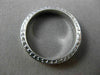 ANTIQUE 18KT WHITE GOLD 3D FILIGREE ETERNITY WEDDING ANNIVERSARY RING #23367